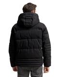 Puffer-Jacke mit abnehmbarer Kapuze black