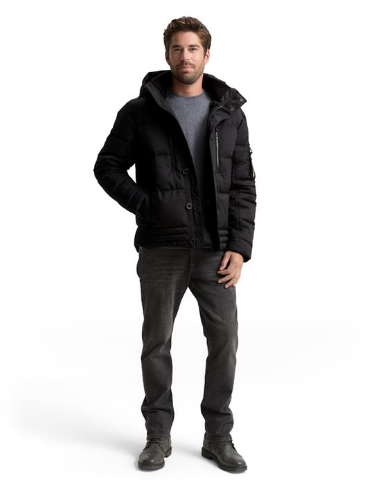 puffer-jacke-mit-abnehmbarer-kapuze-black