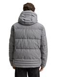 Puffer-Jacke mit abnehmbarer Kapuze mid grey melange structure
