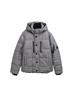 Puffer-Jacke mit abnehmbarer Kapuze mid grey melange structure