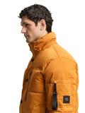 Puffer-Jacke mit abnehmbarer Kapuze peanut butter brown