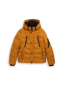 Puffer-Jacke mit abnehmbarer Kapuze peanut butter brown
