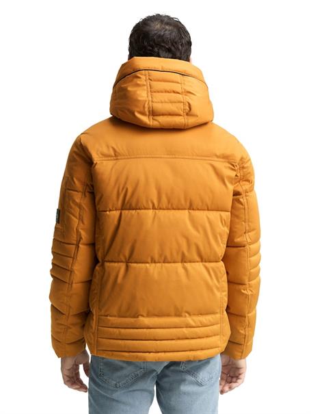 Puffer-Jacke mit abnehmbarer Kapuze peanut butter brown