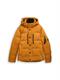 Puffer-Jacke mit abnehmbarer Kapuze peanut butter brown