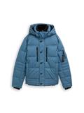 Puffer-Jacke mit abnehmbarer Kapuze real teal blue