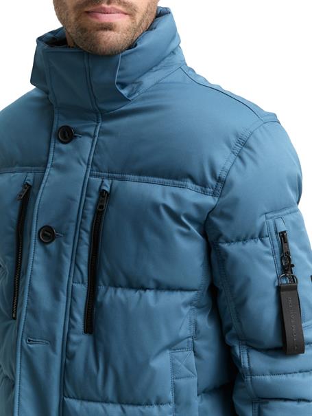 Puffer-Jacke mit abnehmbarer Kapuze real teal blue