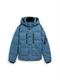 Puffer-Jacke mit abnehmbarer Kapuze real teal blue