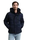 Puffer-Jacke mit abnehmbarer Kapuze sky captain blue