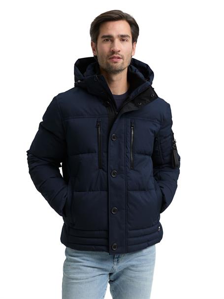 Puffer-Jacke mit abnehmbarer Kapuze sky captain blue