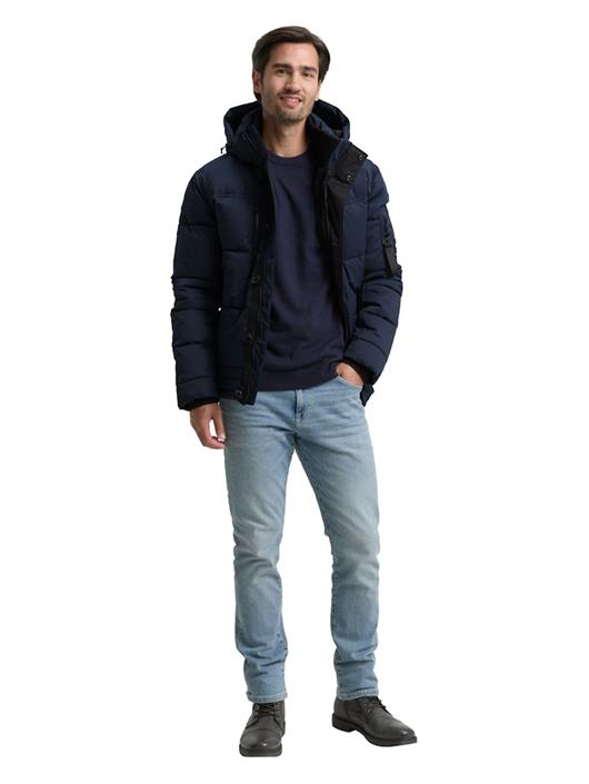puffer-jacke-mit-abnehmbarer-kapuze-sky-captain-blue