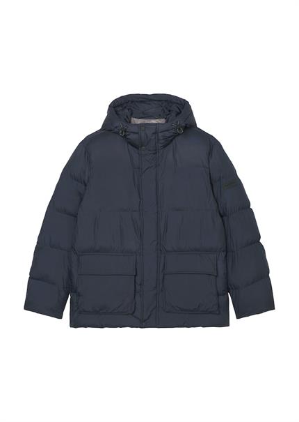 Puffer-Kapuzen-Jacke regular dark navy