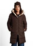 Puffer-Mantel aus wasserabweisendem Material java dark brown