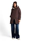 Puffer-Mantel aus wasserabweisendem Material java dark brown