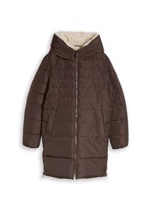 Puffer-Mantel aus wasserabweisendem Material java dark brown