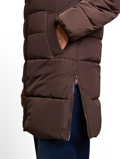 Puffer-Mantel aus wasserabweisendem Material java dark brown