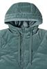 Puffer Mantel mit Cordmix ice hill green