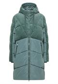 Puffer Mantel mit Cordmix ice hill green