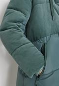 Puffer Mantel mit Cordmix ice hill green