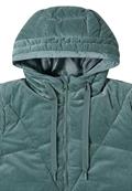 Puffer Mantel mit Cordmix ice hill green