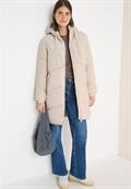 Puffer Mantel mit Cordmix teddy vanilla white
