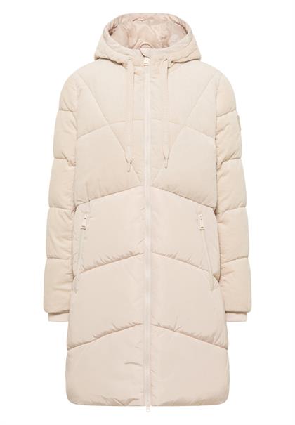 Puffer Mantel mit Cordmix teddy vanilla white