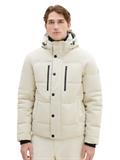 Pufferjacke mit abnehmbarer Kapuze beige alfalfa