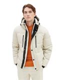 Pufferjacke mit abnehmbarer Kapuze beige alfalfa