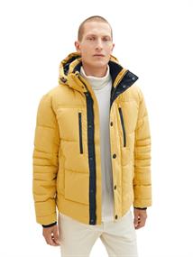 Pufferjacke mit abnehmbarer Kapuze golden fall