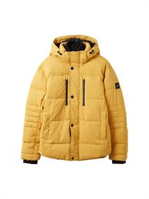 Pufferjacke mit abnehmbarer Kapuze golden fall