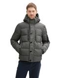 Pufferjacke mit abnehmbarer Kapuze grey garment dye structure