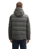 Pufferjacke mit abnehmbarer Kapuze grey garment dye structure