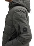 Pufferjacke mit abnehmbarer Kapuze grey garment dye structure