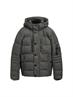 Pufferjacke mit abnehmbarer Kapuze grey garment dye structure