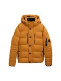 Pufferjacke mit abnehmbarer Kapuze peanut butter brown