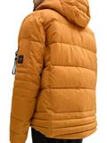 Pufferjacke mit abnehmbarer Kapuze peanut butter brown