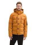 Pufferjacke mit abnehmbarer Kapuze peanut butter brown