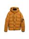 Pufferjacke mit abnehmbarer Kapuze peanut butter brown
