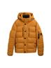 Pufferjacke mit abnehmbarer Kapuze peanut butter brown