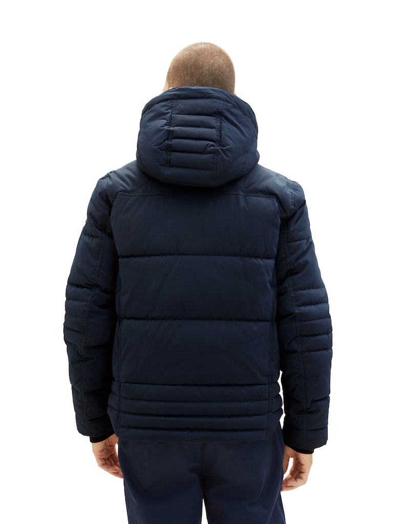 Tom Tailor Herren Jacke Pufferjacke mit abnehmbarer Kapuze sky 