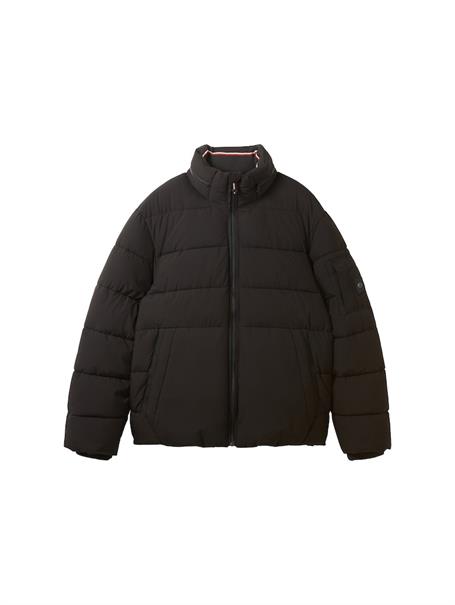 Pufferjacke mit versteckter Kapuze black