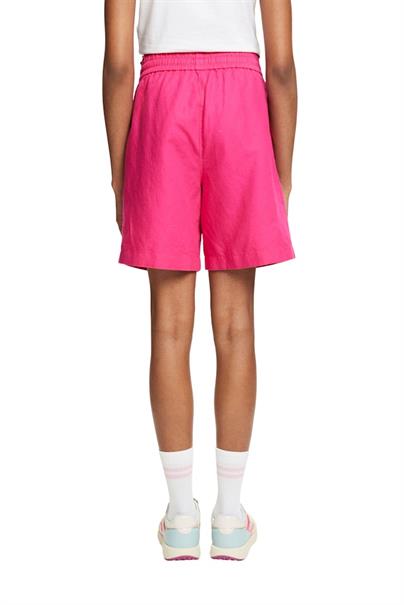 Pull-on-Shorts aus Leinen-Baumwoll-Mix pink fuchsia