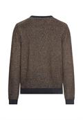 Pullover aus Baumwoll-Polyacryl-Mix mit strukturierten Oberflächen burned yellow