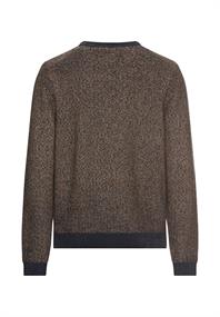 Pullover aus Baumwoll-Polyacryl-Mix mit strukturierten Oberflächen burned yellow