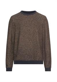Pullover aus Baumwoll-Polyacryl-Mix mit strukturierten Oberflächen burned yellow