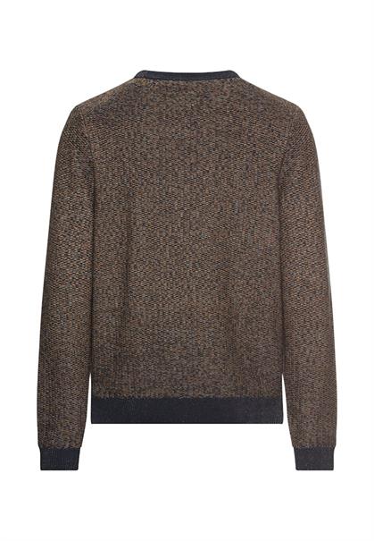 Pullover aus Baumwoll-Polyacryl-Mix mit strukturierten Oberflächen burned yellow