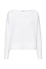 Pullover aus Baumwolle-Leinen-Mix white