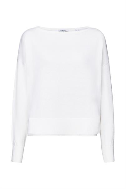 Pullover aus Baumwolle-Leinen-Mix white