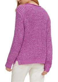 Pullover aus Bändchengarn pink