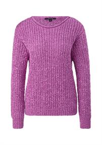 Pullover aus Bändchengarn pink