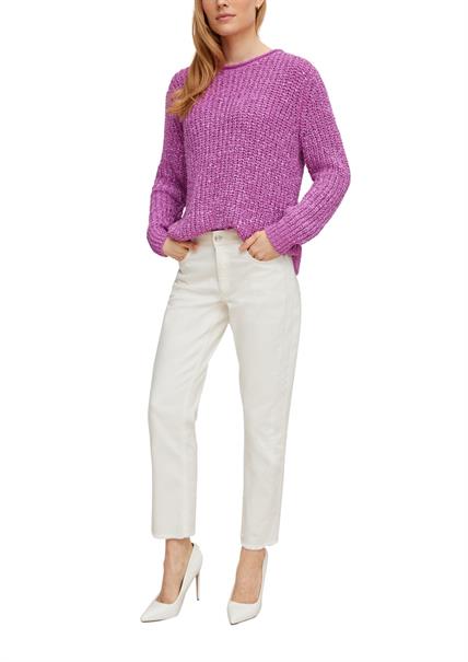 Pullover aus Bändchengarn pink
